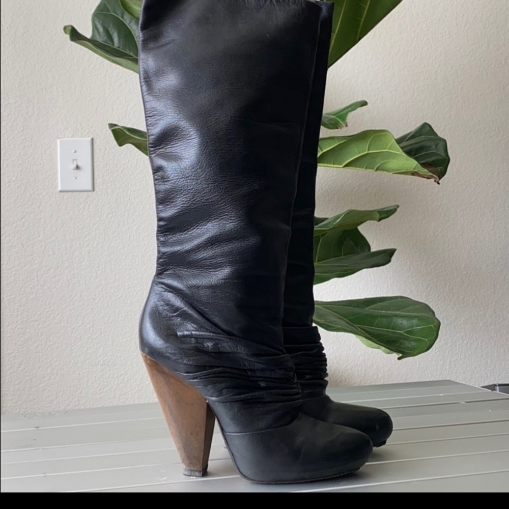 ASH Leather❤ 4Wooden Heel Boots